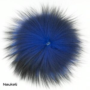 Silver Fox Tail - Navy Blue and Black