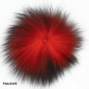 Silver Fox Tail - Red and Black