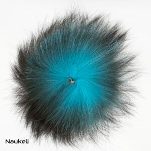 Silver Fox Tail - Teal Blue and Black