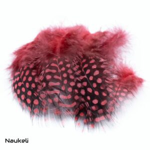 Guinea Fowl Feathers - Oxblood Red