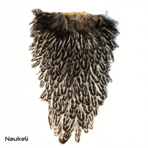 Indian Hen Saddle - Natural Black & White Speckled