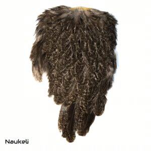 Indian Hen Saddle - Natural Dark Grey Speckled