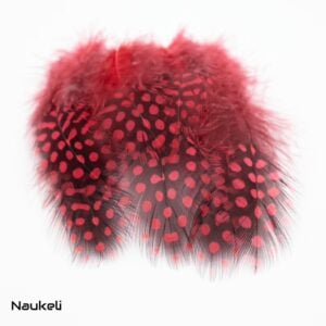 Guinea fowl Feathers - Red